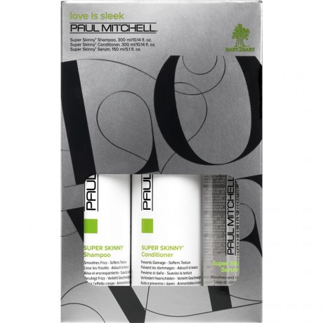 Paul Mitchell (Поль Митчелл) Smoothing Make it Sleek - Smoothing Set, Super Skinny Daily Shampoo Шампунь против перхоти 300 мл + Super Skinny Serum 150 мл + Super Skinny Daily Treatment 300 мл / 1 шт.