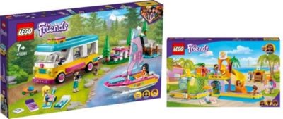 LEGO 2er Set: Friends 41681 Wohnmobil- und Segelbootausflug + Wassererlebnispark Набор из 2 предметов: Friends 41681 Поездка на автодоме и парусной лодке + Парк водных приключений