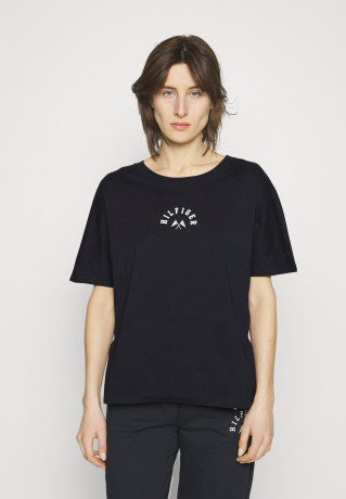 Tommy Hilfiger RELAXED GRAPHIC TEE Sports T-shirt desert sky ФУТБОЛКА RELAXED GRAPHIC Спортивная футболка небо пустыни