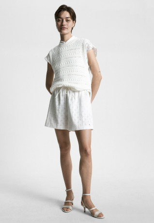 Tommy Hilfiger CROCHET CREW NECK Jumper ecru КРУГЛЫЙ ВЫРЕЗ КРЮЧКОМ Джемперы экрю