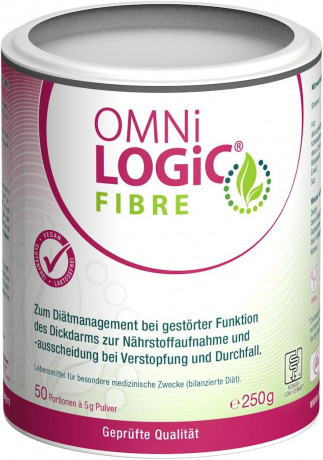 OMNi LOGiC Fibre 250g Натуральная клетчатка для нормализации пищеварения, для всей семьи, без глютена и лактозы, 250г