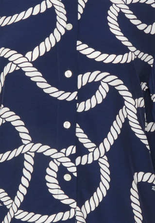Tommy Hilfiger ROPE FLEUR Button-down blouse coastal/carbon navy ROPE FLEUR Блуза на пуговицах прибрежный / углеродный флот