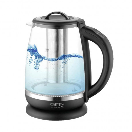 Camry Camry Wasserkocher CR 1290 Waserkocher Glas mit Temperatureinstellung 2 L 2200 Watt  Чайник Camry CR 1290, чайник стеклянный с регулировкой температуры, 2 л, 2200 Вт.