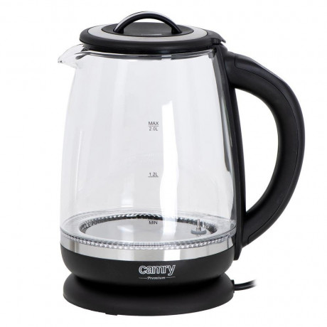 Camry Camry Wasserkocher CR 1290 Waserkocher Glas mit Temperatureinstellung 2 L 2200 Watt  Чайник Camry CR 1290, чайник стеклянный с регулировкой температуры, 2 л, 2200 Вт.