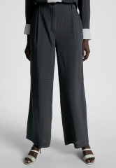 Tommy Hilfiger POLKA DOT WIDE LEG Trousers polka dot border sml  desert sky ШИРОКИЕ НОГИ В ГОРОШКЕ Брюки горошек границы sml пустыня небо
