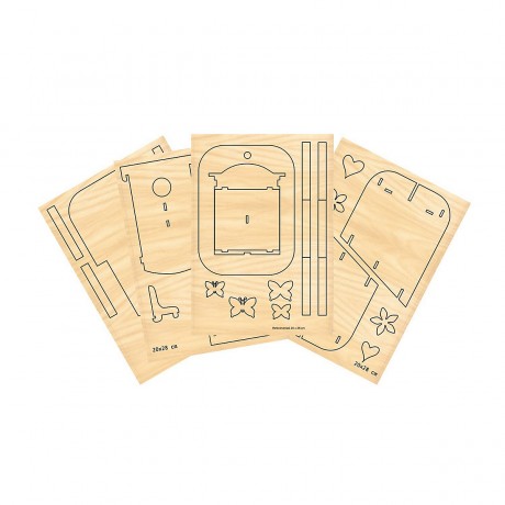 Pebaro Laubsagevorlage Vogelhaus II Лепной шаблон Vogelhaus II