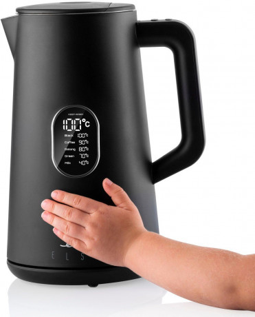 eta eta Wasserkocher ELSA schwarz ETA559790000, 1,5 l, 1800 W, Doppelwandiges Design zum Schutz vor Verbrennungen чайник ELSA черный ETA559790000, 1,5 л, 1800 Вт, конструкция с двойными стенками для защиты от ожогов