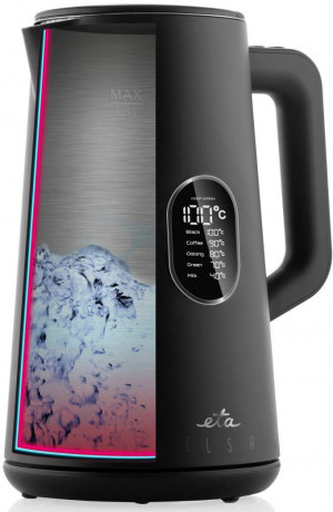 eta eta Wasserkocher ELSA schwarz ETA559790000, 1,5 l, 1800 W, Doppelwandiges Design zum Schutz vor Verbrennungen чайник ELSA черный ETA559790000, 1,5 л, 1800 Вт, конструкция с двойными стенками для защиты от ожогов