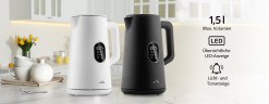 eta eta Wasserkocher ELSA schwarz ETA559790000, 1,5 l, 1800 W, Doppelwandiges Design zum Schutz vor Verbrennungen чайник ELSA черный ETA559790000, 1,5 л, 1800 Вт, конструкция с двойными стенками для защиты от ожогов