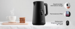 eta eta Wasserkocher ELSA schwarz ETA559790000, 1,5 l, 1800 W, Doppelwandiges Design zum Schutz vor Verbrennungen чайник ELSA черный ETA559790000, 1,5 л, 1800 Вт, конструкция с двойными стенками для защиты от ожогов