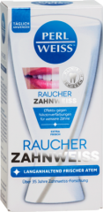 Perlweiss Zahnpasta Raucher-Zahnweiss 2stk Зубная паста Perlweiss Raucher отбеливающая паста для курящих, антибактериальная, антитабак, 1000ppmF,  2 шт х 50 мл 