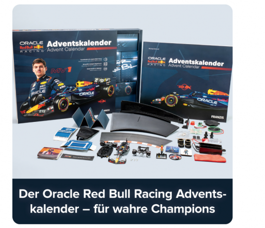 Адвент календарь 2025 FRANZIS 67245 Oracle Red Bull Racing, модель в масштабе 1:43, со звуковым модулем