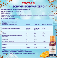 SodaStream Schwip Schwap Syrup Cola + Orange 3stk, Cироп для напитков Кола апельсин 440мл х 3 штуки