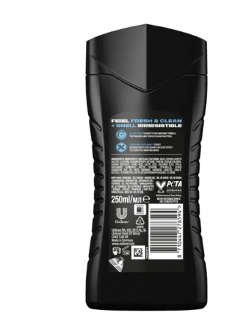AXE 3-in-1 Duschgel & Shampoo Alaska 250ml, Гель для душа и шампунь 3-в-1, Аляска 250мл 