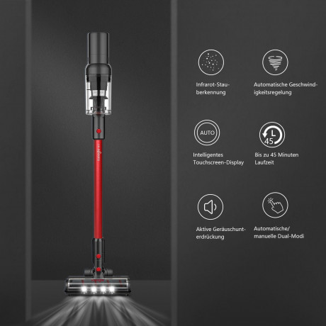 iceagle iceagle Akku-Stielstaubsauger Akku Staubsauger, 4 in 1 Staubsauger Kabellos, 27000Pa Saugleistung, mit LED-Beleuchtung Беспроводной пылесос Iceagle, беспроводной пылесос, пылесос 4 в 1, беспроводной, мощность всасывания 27000 Па, со светодиодной