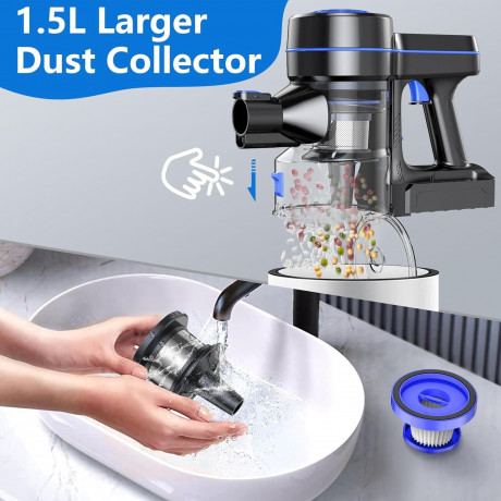 EICOBOT EICOBOT Akku-Hand-und Stielstaubsauger, 150,00 W, beutellos, Staubsauger, Staubsauger Kabellos 20000Pa Starke Saugleistung Беспроводной ручной и стержневой пылесос EICOBOT, 150,00 Вт, без мешка, пылесос, беспроводной пылесос, сильная мощность вса