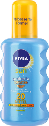 NIVEA SUN Спрей для загара Protect и Bronze LSF 20, 200 мл