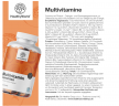 HealthyWorld Multivitamine, 120 Gummibonbons, Pfirsich Orange Brombeere, Жевательные пастилки Мультивитамины для взрослых Германия, 10 витаминов, хром и инозитол, без глютена, со вкусом персика, апельсина и ежевики, 120 шт