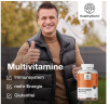 HealthyWorld Multivitamine, 120 Gummibonbons, Pfirsich Orange Brombeere, Жевательные пастилки Мультивитамины для взрослых Германия, 10 витаминов, хром и инозитол, без глютена, со вкусом персика, апельсина и ежевики, 120 шт