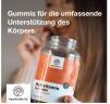 HealthyWorld Multivitamine, 120 Gummibonbons, Pfirsich Orange Brombeere, Жевательные пастилки Мультивитамины для взрослых Германия, 10 витаминов, хром и инозитол, без глютена, со вкусом персика, апельсина и ежевики, 120 шт