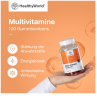 HealthyWorld Multivitamine, 120 Gummibonbons, Pfirsich Orange Brombeere, Жевательные пастилки Мультивитамины для взрослых Германия, 10 витаминов, хром и инозитол, без глютена, со вкусом персика, апельсина и ежевики, 120 шт
