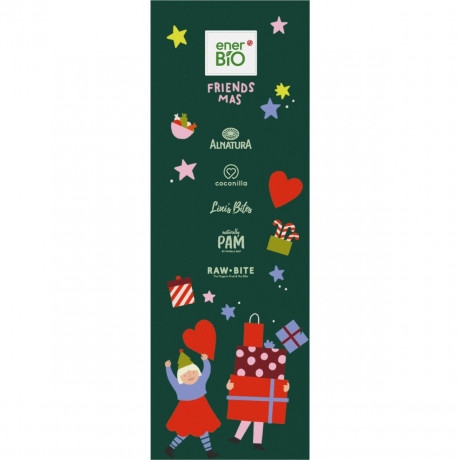 enerBiO & friends Adventskalender 2026, 24 Bio-Snacks, 742,5 g, enerBiO & friends Органический адвент-календарь 2026 со снеками, шоколадом, выпечкой и смесями, 24 сюрприза, 742,5 г