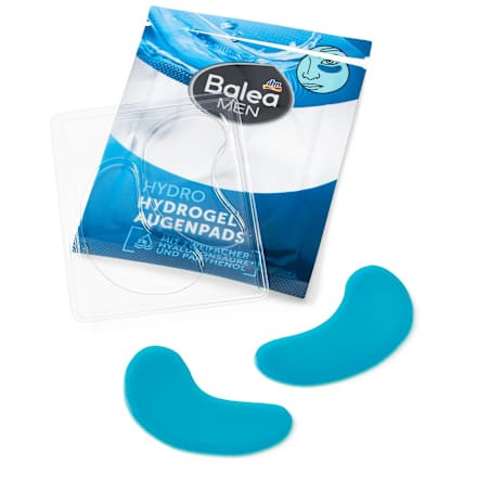 Balea MEN Augenpads Hydrogel (1 Paar), 2 St, Охлаждающие гидрогелевые патчи для свежего вида области глаз, 1 пара, 2 шт.