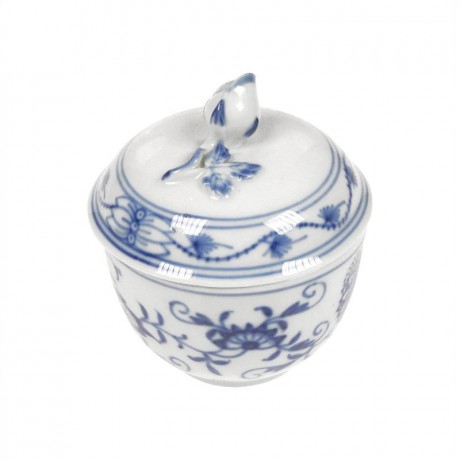 Meissen Meissen 'Zwiebelmuster kobaltblau - weisser Rand' Zuckerdose d: 6 cm Мейсен "Луковый узор кобальтово-синий - белая окантовка" Сахарница д: 6 см