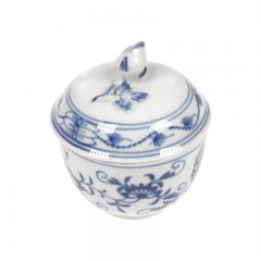Meissen Meissen  'Zwiebelmuster kobaltblau - weisser Rand' Zuckerdose d: 6 cm Мейсен &quot;Луковый узор кобальтово-синий - белая окантовка&quot; Сахарница д: 6 см