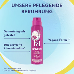 Fa Energising Pink Passion Deospray 150 ml, Дезодорант-спрей FA Pink Passion с ароматом розовых роз, 150 мл