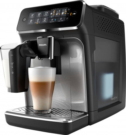Philips Philips Kaffeevollautomat 3200 Serie EP3246/70 LatteGo, fur 5 Kaffeespezialitaten und anpassbarer Starke, silber schwarz Полностью автоматическая кофемашина Philips серии 3200 EP3246/70 LatteGo, для 5 сортов кофе и регулируемой крепости, серебрис