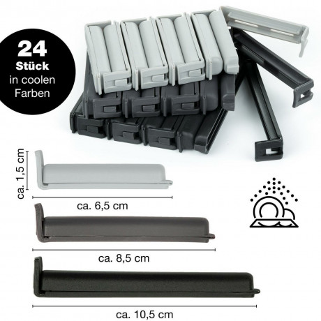 Moritz & Moritz Moritz & Moritz Verschlussclips 24-tlg. klar Зажимы Moritz & Moritz 24 шт.