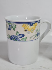 Кружка винтажная Hutschenreuther с ботаническим принтом, фарфор, 2 шт., 10.5 см, Германия, 1980-90гг.