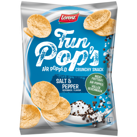 Lorenz Fun Pop's Salt & Pepper Чипсы с солью и перцем 85г
