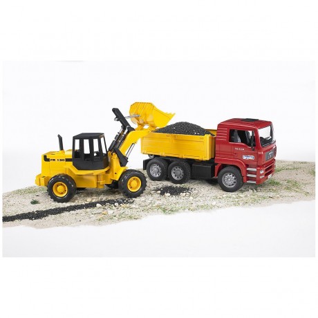 Bruder BRUDER 02752 MAN TGA Kipper und Gelenkradlader BRUDER 02752 MAN TGA самосвал и колесный погрузчик с шарнирно-сочлененной рамой
