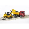 Bruder BRUDER 02752 MAN TGA Kipper und Gelenkradlader BRUDER 02752 MAN TGA самосвал и колесный погрузчик с шарнирно-сочлененной рамой