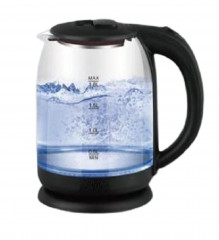 Cheffinger Cheffinger Wasserkocher 1,8L Glas Edelstahl Wasserkocher 1500W mit LED-Beleuchtung Teekocher, 1.8 l  Чайник Cheffinger 1,8 л, стеклянный чайник из нержавеющей стали, 1500 Вт со светодиодной подсветкой, заварочный чайник, 1,8 л