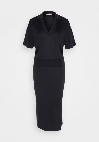 Tommy Hilfiger OPEN POLO BLOUSSON MIDI DRESS Jumper dress desert sky ПЛАТЬЕ МИДИ OPEN POLO BLOUSSON Платье-джемпер небо пустыни
