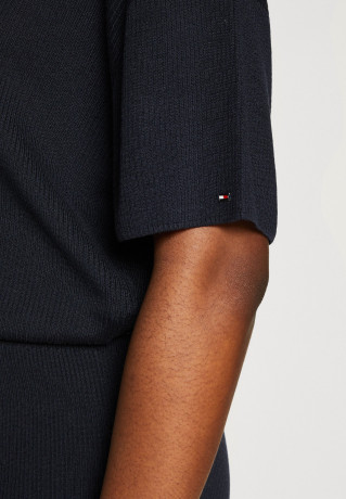 Tommy Hilfiger OPEN POLO BLOUSSON MIDI DRESS Jumper dress desert sky ПЛАТЬЕ МИДИ OPEN POLO BLOUSSON Платье-джемпер небо пустыни