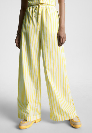 Tommy Hilfiger WIDE LEG STRIPE Trousers banker stp vivid yellow ШИРОКАЯ ПОЛОСКА ДЛЯ НОГА Брюки банкир стп яркий желтый