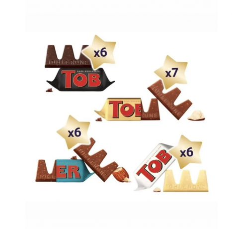 Адвент-календарь Toblerone 2025, 25 сладких сюрприза, 200 г, 43 см х 43 см х 3 см