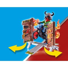 PLAYMOBIL PLAYMOBIL 70553 Stuntshow Motorrad mit Feuerwand PLAYMOBIL 70553 Мотоцикл для трюковых шоу со стеной огня