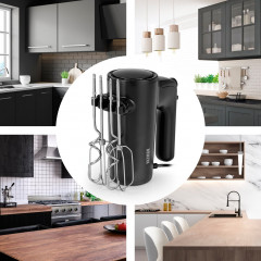 N8WERK N8WERK Handmixer 5 Geschwindigkeiten  Turbotaste Midnight Edition, 400,00 W  Ручной миксер N8WERK, 5 скоростей, кнопка Турбо Midnight Edition, 400,00 Вт