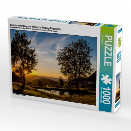 CALVENDO Puzzle CALVENDO Puzzle Sonnenuntergang am Weiher in Triberg\/Nussbach Пазл CALVENDO Puzzle Закат на пруду в Триберге/Нусбахе