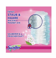 Swiffer Staubmagnet Nachfullpackung Pink 18st, Cменные салфетки-насадки для щетки Swiffer, захват пыли, шерсти и волос без разводов, 18шт