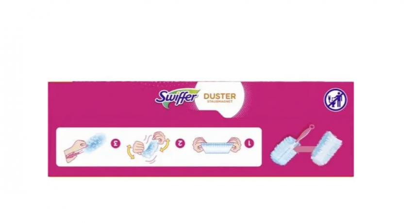 Swiffer Staubmagnet Nachfullpackung Pink 18st, Cменные салфетки-насадки для щетки Swiffer, захват пыли, шерсти и волос без разводов, 18шт