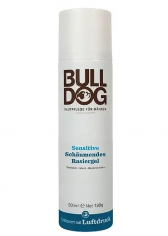 BULLDOG Sensitive Schaumendes Rasiergel 200ml, Пенящийся гель для бритья для чувствительной кожи, 200 мл