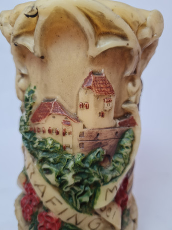 Свеча винтажная фактурная с декором "г. Мюнхен", 22 x 9 см, Германия, 1960-70гг.