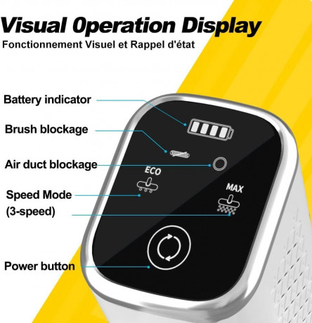 DIYUTO DIYUTO Akku-Hand-und Stielstaubsauger Ideal fur Hartboden, Teppiche, Tierhaare, beutellos, 33kPa Saugleistung, 60Min Laufzeit, 6-Stufen-Filtration leicht  leise  Беспроводной ручной пылесос DIYUTO, идеально подходит для твердых полов, ковров, шерст