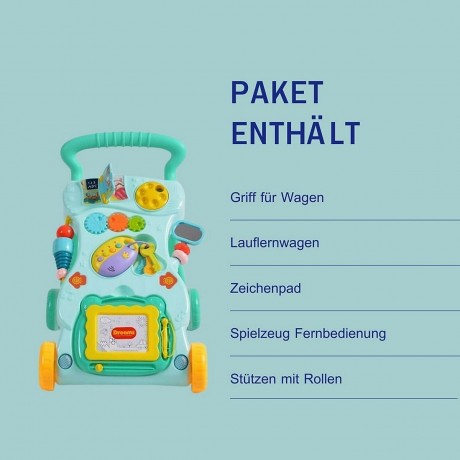 Coemo Spiel- und Lauflernwagen Nancy interaktives Spielbrett Motorikspielzeug Играть и ходунки Нэнси интерактивная настольная игра моторика игрушка